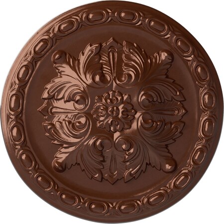 Ekena Millwork Stockport Ceiling Medallion, Hand-Painted Copper Penny, 11 3/4"OD x 3/8"P CM12STCPS